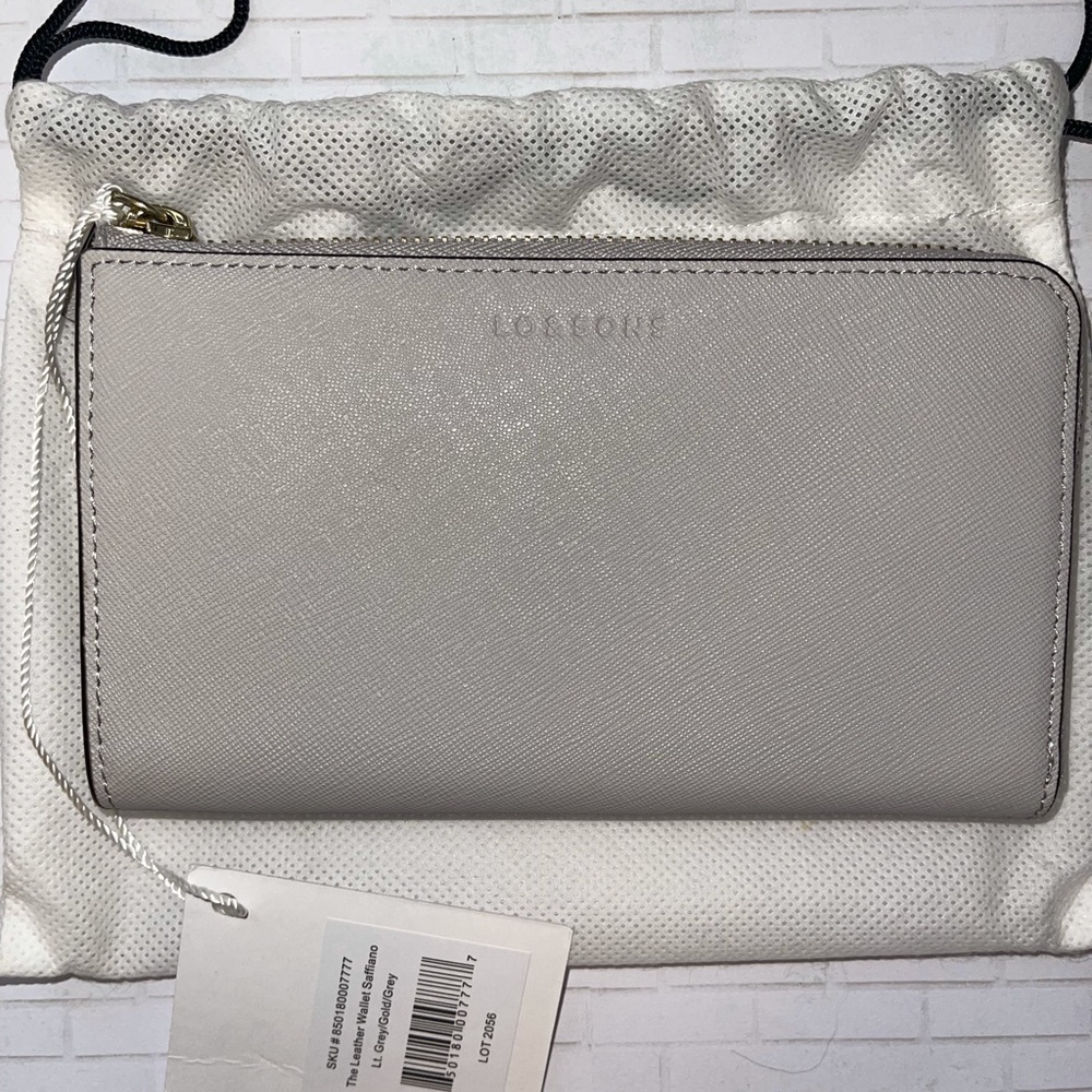 Lo & Sons The Leather Wallet in light grey